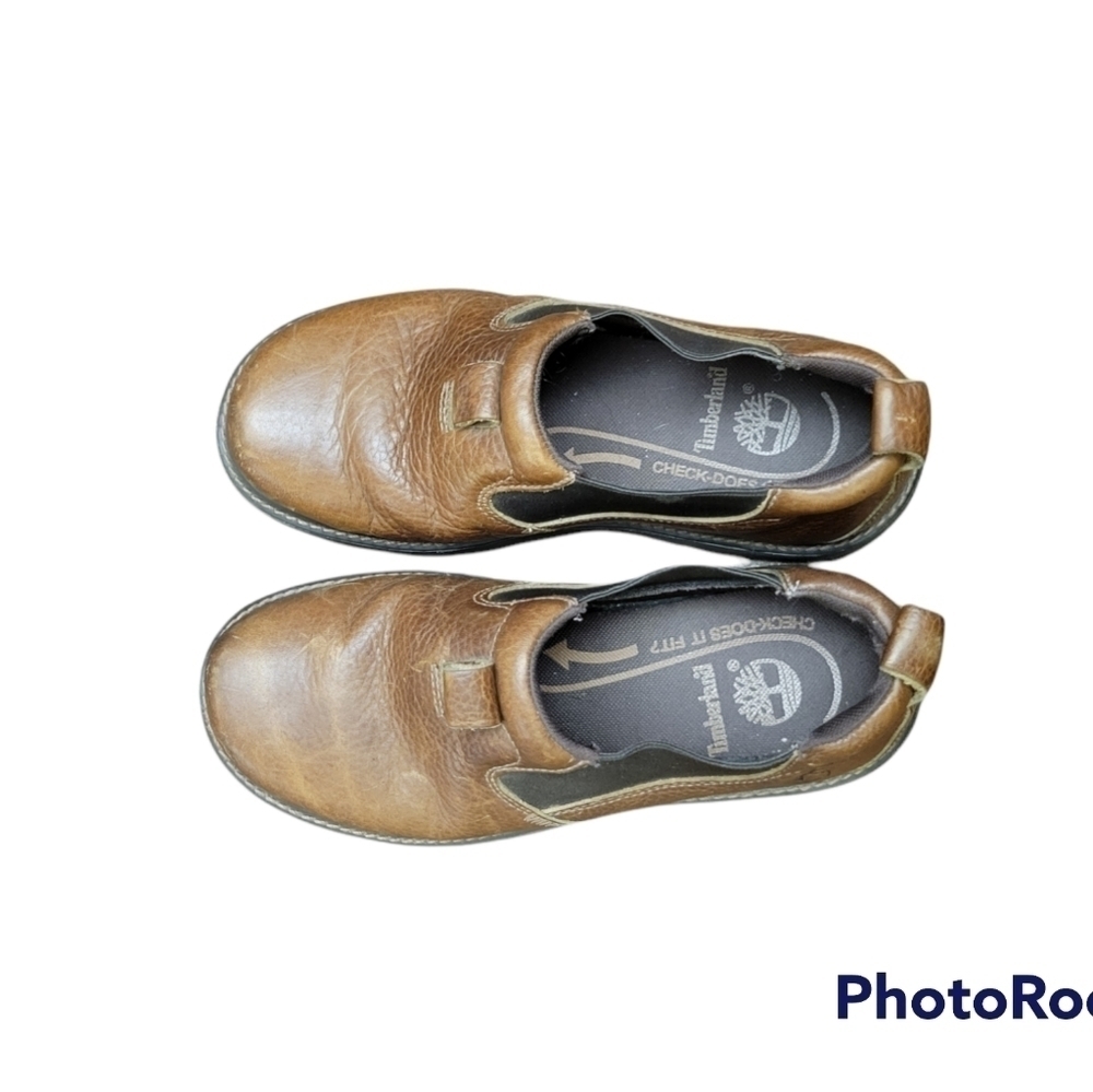 |TIMBERLANDS| Men’s Brown Leather Slip On Non-Marking Shoes Size 6.5